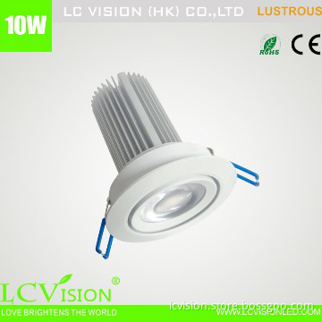 LED lighting / 10W LUSTROUS LED Down light / Dimming / Adj / 960 lm